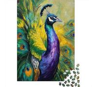 Rompecabezas para Adolescentes De 1000 Piezas Colorful Peacock Painting-1 Rompecabezas para Adultos Juegos Relajantes Desafío Difícil Cumpleaños Y Navidad 70x50cm/1000pcs