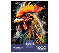 Rompecabezas para Adolescentes De 1000 Piezas Colorful Rooster Painting Rompecabezas Juego De Ingenio Decoración Perfecta Regalos Y Cumpleaños Únicos 70x50cm/1000pcs