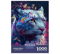 Rompecabezas para Adolescentes De 1000 Piezas Colorful Snow Leopard Rompecabezas para Adultos Juguetes De Bricolaje Análisis Y Lógica Regalo De Cumpleaños, Regalos, 38x26cm/1000pcs