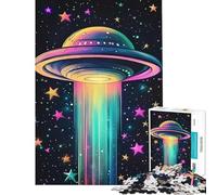 Rompecabezas para Adolescentes de 1000 Piezas Coloridas con temática de ovnis y Espacio Estrellado Juego Relajante Juguete Intelectual Excelentes Regalos y Actividades Familiares (Tamaño 50x75cm)