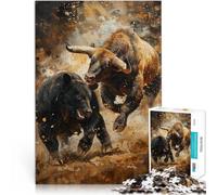 Rompecabezas para Adolescentes de 1000 Piezas Comercio de criptomonedas Entre Osos y toros Regalos de Juegos desafiantes Ideas de Regalos 38x26cm