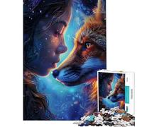 Rompecabezas para Adolescentes de 1000 Piezas con Animales de Galaxia mística Juego práctico Divertido y humorístico Regalo Ideal para Reducir el estrés (tamaño 38x52cm)