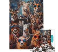 Rompecabezas para Adolescentes de 1000 Piezas con Animales Salvajes y geniales Rompecabezas para Adultos y familias Mejora la Memoria (tamaño 38x52cm)