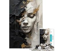 Rompecabezas para Adolescentes de 1000 Piezas con Arte Abstracto de una Mujer Actividades Divertidas para Hacer en casa Un desafío difícil Juguetes antiestrés para Mayores de 14 años Juego 50x75cm
