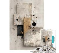 Rompecabezas para Adolescentes de 1000 Piezas con Arte geométrico Abstracto en Tonos neutros Rompecabezas para Adultos Juguetes antiestrés decoración de Pared Regalos para Amigos y Familiares