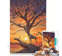 Rompecabezas para Adolescentes de 1000 Piezas con Calaveras Ramas raíces y Animales Juguetes para armar Que mejoran la Memoria Incluye póster y Hoja de Preguntas a Juego 38x26cm