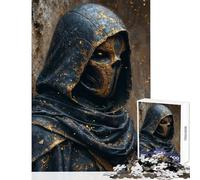 Rompecabezas para Adolescentes de 1000 Piezas con Capucha Juguete de Asesino Dorado decoración de Pared Regalo Divertido Juego de ingenio Mejora el Amor Entre Parejas tamaño 50x75cm