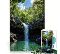 Rompecabezas para Adolescentes de 1000 Piezas con Cascada Tropical y Piscina Piezas de Ajuste preciso Juguete Divertido y silencioso para Jugar Ideal para cumpleaños y para Jugar a ser Artista