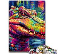 Rompecabezas para Adolescentes de 1000 Piezas con cocodrilos del Nilo, Ideal para Pasar el rato, para aliviar el estrés y la interacción Entre Padres e Hijos (26x38cm)