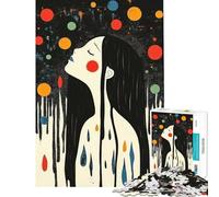 Rompecabezas para adolescentes de 1000 piezas con colores que lloran Actividades divertidas para hacer en casa Decoración artística para el hogar Juegos educativos Apto para mayores de 14 años 50x75cm