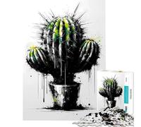 Rompecabezas para Adolescentes de 1000 Piezas con diseño Abstracto de Cactus Juguete adictivo para Cultivar la Paciencia Juego Familiar Ideal para Parejas Un Regalo estupendo para los Amantes