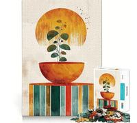 Rompecabezas para Adolescentes de 1000 Piezas con diseño botánico de Puesta de Sol,fácil de unir,Divertido para ejercitar la Mente,Juego Relajante, Ocio (50x75cm)