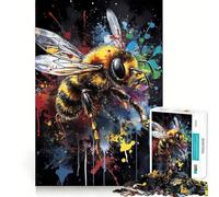 Rompecabezas para Adolescentes de 1000 Piezas con diseño de Abeja,Ajuste, Arte,Juego cognitivo,Regalo,Juego Lento,Regalo de Arte navideño (50x75cm)