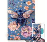 Rompecabezas para Adolescentes de 1000 Piezas con diseño de Abeja,Bordes impecables,Divertido Juego Mental,Regalo Ideal para Momentos acogedores y Divertidos,decoración navideña para la Pared 38x26cm