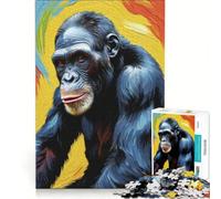 Rompecabezas para Adolescentes de 1000 Piezas con diseño de Animales Simios, un Juego de ingenio Divertido y Original, cumpleaños o Navidad 38x26cm