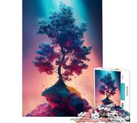 Rompecabezas para Adolescentes de 1000 Piezas con diseño de árbol estético Que Ayuda a ejercitar el Cerebro Juguete de Montaje para decoración de Pared para Mayores de 14 años 50x75cm
