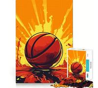 Rompecabezas para Adolescentes de 1000 Piezas con diseño de balón de Baloncesto,Corte Premium,Divertido,lógico y de Habilidad,fácil de Usar,Ideal para decoración navideña (50x75cm)