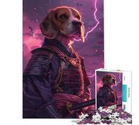 Rompecabezas para Adolescentes de 1000 Piezas con diseño de Beagle samurái Juguetes adictivos para Cultivar la Paciencia Juego Familiar Ideal para Parejas Un Regalo estupendo para los Amantes de