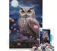 Rompecabezas para Adolescentes de 1000 Piezas con diseño de búho y Fauna Salvaje Juego Imposible Interesante para Reducir el estrés 50x75cm