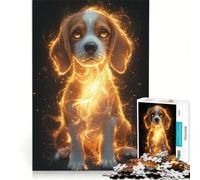 Rompecabezas para Adolescentes de 1000 Piezas con diseño de Cachorro Beagle Que Brilla en la Oscuridad, Juguetes antiestrés, desafío difícil, fortalece el Amor Entre Parejas 38x52cm