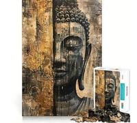 Rompecabezas para Adolescentes de 1000 Piezas con diseño de Cara de Buda,Bordes impecables,Divertido Juego Mental,Regalo Ideal para Momentos de diversión y decoración navideña para la Pared (38x52cm)