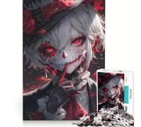 Rompecabezas para Adolescentes de 1000 Piezas con diseño de Chica Anime gótica Joker, Juegos relajantes y Actividades Divertidas en casa, Hermoso diseño 38x26cm