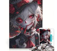 Rompecabezas para Adolescentes de 1000 Piezas con diseño de Chica Anime gótica Joker, Juegos relajantes y Actividades Divertidas en casa, Hermoso diseño 38x52cm