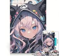 Rompecabezas para Adolescentes de 1000 Piezas con diseño de Chica Anime y Graffiti en la Pared Juego práctico, difícil y desafiante Regalo Ideal para quienes Buscan un Juego desafiante 50x75cm