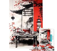 Rompecabezas para Adolescentes de 1000 Piezas con diseño de Cocina Japonesa con Tinta Juegos educativos Juegos desafiantes Juguetes Regalos de Amigo Invisible Divertidos y con Humor (tamaño 38x26cm)