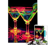 Rompecabezas para Adolescentes de 1000 Piezas con diseño de cóctel Juguete Educativo práctico para Aprender a analizar y desarrollar la lógica Ideas de Regalo (Tamaño 38x52cm)