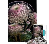 Rompecabezas para Adolescentes de 1000 Piezas con diseño de crisantemos Ideal para cumpleaños Navidad Actividades Familiares y como Juguete antiestrés Apto para Mayores de 14 años 38x52cm