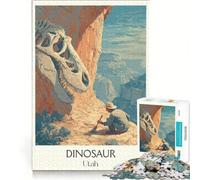 Rompecabezas para Adolescentes de 1000 Piezas con diseño de Dinosaurios, Juguete Educativo, Divertido y Original, cumpleaños o Navidad 38x52cm