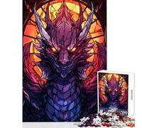 Rompecabezas para Adolescentes de 1000 Piezas con diseño de dragón Brillante Rompecabezas de 1000 Piezas para Relajarse Un Gran Regalo para Jugar y Mejorar la Memoria (50x75cm)