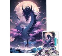 Rompecabezas para Adolescentes de 1000 Piezas con diseño de dragón Chino Juego Intelectual Juego de ingenio Difícil Gran Regalo para los Amantes de los Juegos (tamaño 50x75cm)
