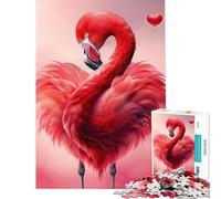 Rompecabezas para Adolescentes de 1000 Piezas con diseño de Flamenco Rosa Juguete Educativo Juego Intelectual Gran Regalo para los Amantes de los Juegos Una Obra de Arte (tamaño 50x75cm)