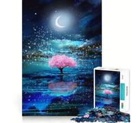 Rompecabezas para Adolescentes de 1000 Piezas con diseño de Flor de Cerezo,Arte japonés,Corte preciso,Divertido Rompecabezas de lógica,Juego Relajante,Tiempo de diversión, (50x75cm)