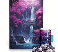 Rompecabezas para Adolescentes de 1000 Piezas con diseño de Flores de Cerezo japonesas, Juego práctico para Pasar el Tiempo en casa, con póster y Hoja de Preguntas a Juego 38x26cm