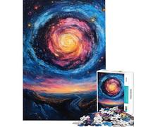 Rompecabezas para Adolescentes de 1000 Piezas con diseño de Galaxia en Espiral Rompecabezas para Adultos Juegos Divertidos para aliviar el estrés cumpleaños (tamaño 38x52cm)