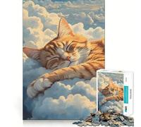 Rompecabezas para Adolescentes de 1000 Piezas con diseño de Gato,Piezas de Ajuste, Juguete lógico y Divertido,Juego Tranquilo,Ideal para cumpleaños y Actividades artísticas (38x52cm)