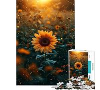 Rompecabezas para Adolescentes de 1000 Piezas con diseño de Girasol Juego práctico Juguetes educativos Ideas para Regalos y un desafío difícil (tamaño 38x52cm)
