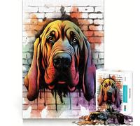 Rompecabezas para Adolescentes de 1000 Piezas con diseño de Grafiti de Sabueso,Arte sin Costuras,Juguete Creativo,Juego para el Tiempo Libre,Regalo de decoración navideña 38x52cm