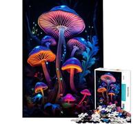 Rompecabezas para Adolescentes de 1000 Piezas con diseño de Hongos psicodélicos Juego de ingenio Juguetes educativos Regalo Ideal para cumpleaños Difícil (tamaño 75x50cm)