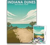 Rompecabezas para Adolescentes de 1000 Piezas con diseño de Las Dunas de Indiana, cumpleaños para Mujeres (38x52cm)