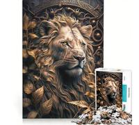 Rompecabezas para Adolescentes de 1000 Piezas con diseño de león en un Mundo de Hadas Ideal para Relajarse Decorar el hogar o el Escritorio 50x75cm