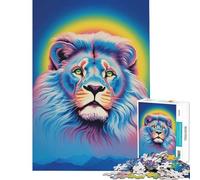 Rompecabezas para Adolescentes de 1000 Piezas con diseño de león y arcoíris Rompecabezas para Adultos Juguete Decorativo para la Pared Divertido y entretenido para Disfrutar en casa (Tamaño 38x26cm)