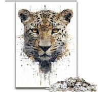 Rompecabezas para Adolescentes de 1000 Piezas con diseño de Leopardo Ejercita el Cerebro Juguetes adictivos para Cultivar la Paciencia y Mejorar la Memoria (tamaño 50x75cm)