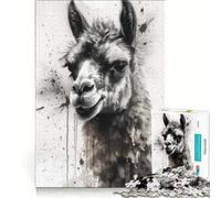 Rompecabezas para Adolescentes de 1000 Piezas con diseño de Llama en Acuarela Juguetes para armar Ideal para la interacción Entre Padres e Hijos cumpleaños y Navidad 50x75cm