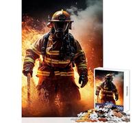 Rompecabezas para Adolescentes de 1000 Piezas con diseño de Llamas de Bombero Juego Educativo de desafío difícil Juguete Educativo para la interacción Entre Padres e Hijos (50x75cm)