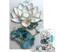 Rompecabezas para Adolescentes de 1000 Piezas con diseño de Loto Kintsugi Ideal para cumpleaños decoración navideña y Juegos de ingenio A Partir de 14 años (50x75cm)