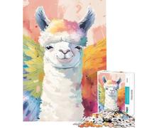 Rompecabezas para Adolescentes de 1000 Piezas con diseño de Meme de Alpaca Juguetes educativos y prácticos para Aprender a Jugar Juego antiestrés Gran Regalo para los Amantes de los Juegos (38x26cm)